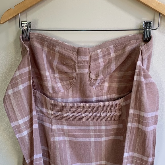 Free People Life Like This Linen Strapless Midi Dress - Picture 6 of 15